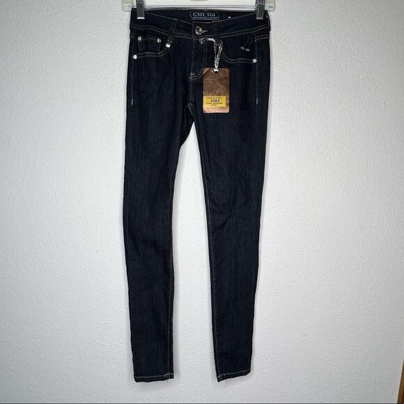 C'Est Toi Superdark Skinny Jeans nwt - Picture 2 of 9